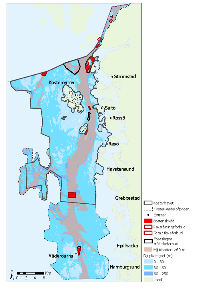 Trålningskarta Koster-Väderöfjorden